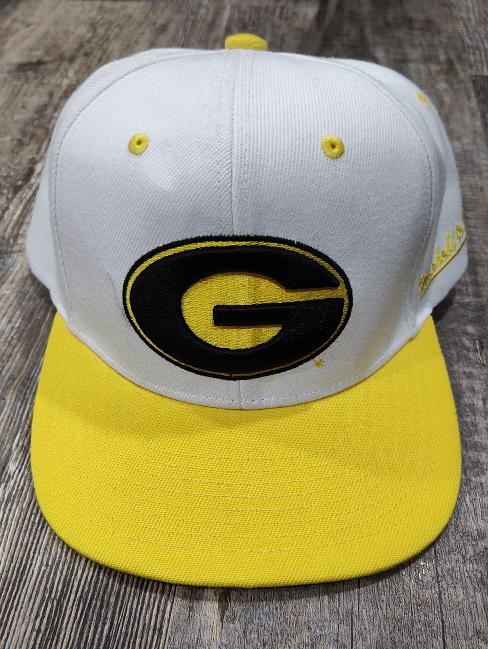 Grambling State Tigers Mitchell & Ness NCAA Snapback Hat Cap 3D Logo White